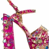 AZALEA WANG THE GLAM LIFE FOR ME STRAPPY EMBELLISHED CHUNKY SANDAL IN PINK -Sewing Down South shop azalea wang the glam life for me strappy embellished chunky sandal in pink pink 5 5