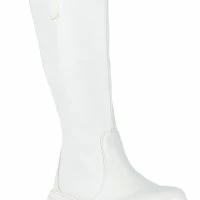 AZALEA WANG THERE SHE GOES FLATFORM BOOT IN WHITE -Sewing Down South shop azalea wang there she goes flatform boot in white white 5 5