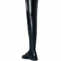 AZALEA WANG THESE ARE MY ONLY INTENTIONS THIGH HIGH FLAT BOOTS -Sewing Down South shop azalea wang these are my only intentions thigh high flat boots black pu 4 4 c1