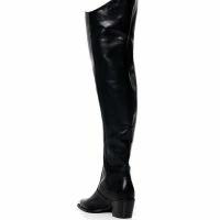 AZALEA WANG THIGH HIGH WESTERN BOOT IN BLACK -Sewing Down South shop azalea wang thigh high western boot in black black 4 4