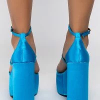 AZALEA WANG TOUCH THE SKY WEDGE SANDAL IN BLUE -Sewing Down South shop azalea wang touch the sky wedge sandal in blue blue 4 4