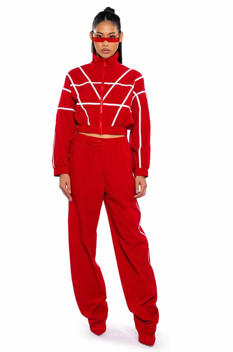 AZALEA WANG TRACK PANT BOOT IN RED 8 AZALEA WANG TRACK PANT BOOT IN RED - Image 8
