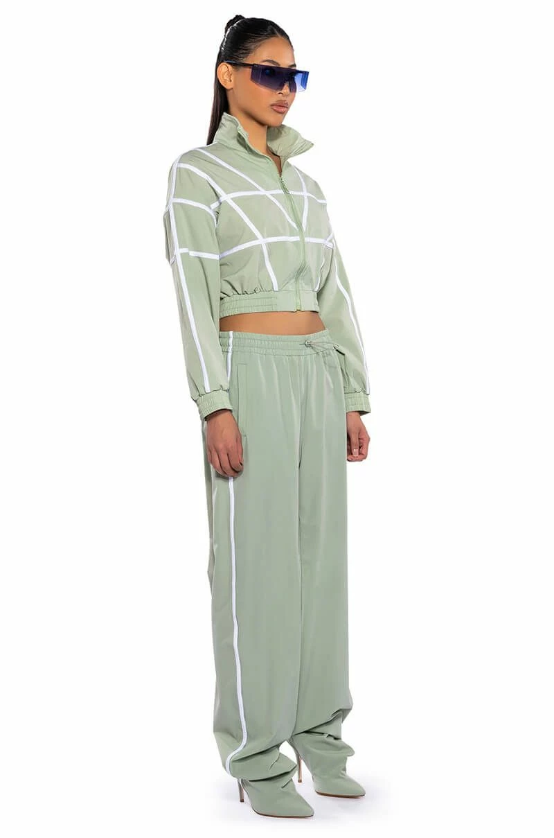 AZALEA WANG TRACK PANT BOOT IN SAGE GREEN 9 AZALEA WANG TRACK PANT BOOT IN SAGE GREEN - Image 9