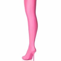 AZALEA WANG STAR STRETCH NEW LEVEL THIGH HIGH STILETTO BOOT IN PINK -Sewing Down South shop azalea wang trixie disco stretch stiletto boot in pink pink 4 4