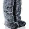 AZALEA WANG TUNDRA FURRY OVER THE KNEE BOOTS IN GRAY