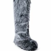 AZALEA WANG TUNDRA FURRY OVER THE KNEE BOOTS IN GRAY -Sewing Down South shop azalea wang tundra furry over the knee boots in gray grey 3 3