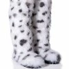 AZALEA WANG TUNDRA FURRY OVER THE KNEE BOOTS IN MULTI