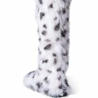 AZALEA WANG TUNDRA FURRY OVER THE KNEE BOOTS IN MULTI -Sewing Down South shop azalea wang tundra furry over the knee boots in multi multi 4 4