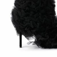 AZALEA WANG TUTU TULLE STILETTO BOOTIE IN BLACK -Sewing Down South shop azalea wang tutu tulle stiletto bootie in black black 5 5