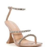 AZALEA WANG UNLIMITED EMBELLISHED SANDAL IN NUDE -Sewing Down South shop azalea wang unlimited embellished sandal in nude nude 3 3