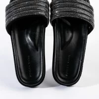 AZALEA WANG UNWIND WITH ME FLAT SANDAL IN BLACK -Sewing Down South shop azalea wang unwind with me flat sandal in black black 5 5