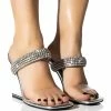 AZALEA WANG VANCE METALLIC WEDGE SANDAL IN SILVER