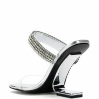 AZALEA WANG VANCE METALLIC WEDGE SANDAL IN SILVER -Sewing Down South shop azalea wang vance metallic wedge sandal in silver silver 4 4
