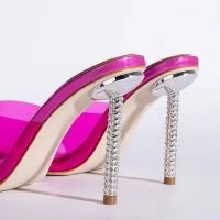 AZALEA WANG VITA BLING STILETTO SANDAL IN FUCHSIA -Sewing Down South shop azalea wang vita bling stiletto sandal in fuchsia fuchsia 6 6