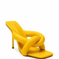 AZALEA WANG WALK ON BY PUFF SANDAL IN YELLOW -Sewing Down South shop azalea wang walk on by puff sandal in yellow yellow 3 3 c1