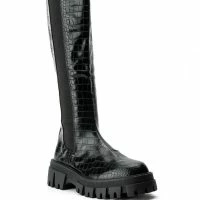 AZALEA WANG WE OUTSIDE FLATFORM BOOT IN BLACK -Sewing Down South shop azalea wang we outside flatform boot in black black 3 3