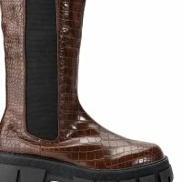 AZALEA WANG WE OUTSIDE FLATFORM BOOT IN BROWN -Sewing Down South shop azalea wang we outside flatform boot in brown brown 5 5