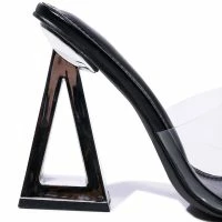 AZALEA WANG WHISPER CHUNKY SANDAL IN BLACK -Sewing Down South shop azalea wang whisper chunky sandal in black black 5 5