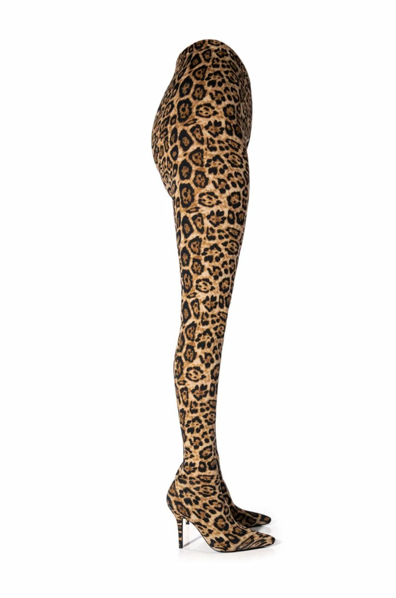 AZALEA WANG WILD SIDE LEOPARD PRINT PANT BOOTS 2 AZALEA WANG WILD SIDE LEOPARD PRINT PANT BOOTS - Image 2