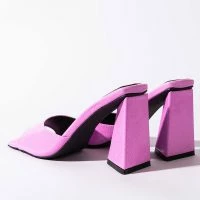 AZALEA WANG WORK FOR IT CHUNKY SANDAL IN PURPLE -Sewing Down South shop azalea wang work for it chunky sandal in purple purple 5 5