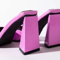 AZALEA WANG WORK FOR IT CHUNKY SANDAL IN PURPLE -Sewing Down South shop azalea wang work for it chunky sandal in purple purple 6 6