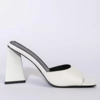 AZALEA WANG WORK FOR IT CHUNKY SANDAL IN WHITE -Sewing Down South shop azalea wang work for it chunky sandal in white white 3 3