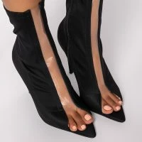 AZALEA WANG WORK FOR IT STILETTO BOOTIE IN BLACK -Sewing Down South shop azalea wang work for it stiletto bootie in black black 5 5