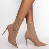 AZALEA WANG WORK FOR IT STILETTO BOOTIE IN BROWN
