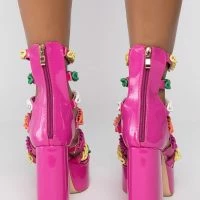 AZALEA WANG WORTH THE WAIT CHUNKY SANDAL IN MULTI -Sewing Down South shop azalea wang worth the wait chunky sandal in multi multi 4 4