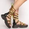 AZALEA WANG WRAP IT UP FLATFORM SANDAL IN MULTI