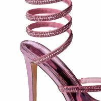 AZALEA WANG WRENLEY RHINESTONE STILETTO SANDAL IN PINK -Sewing Down South shop azalea wang wrenley stiletto sandal in pink pink 5 5