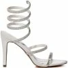 AZALEA WANG WRENLEY RHINESTONE STILETTO SANDAL IN WHITE