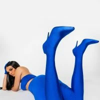 AZALEA WANG STAR STRETCH STILETTO PANT BOOT IN BLUE