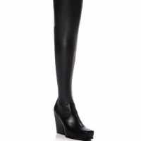 AZALEA WANG ZAHRAH THIGH HIGH CHUNKY WESTERN BOOT WITH 4 WAY STRETCH IN BLACK -Sewing Down South shop azalea wang zahrah thigh high chunky western boot in black black 3 3