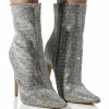 BALLER SILVER GLITTER BOOTIE