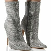 BALLER SILVER GLITTER BOOTIE