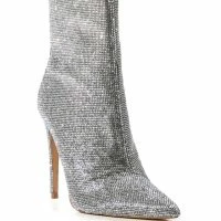 BALLER SILVER GLITTER BOOTIE -Sewing Down South shop baller silver glitter bootie silver 5 5 c1
