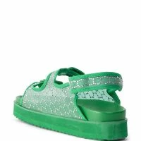CORTA EMBELLISHED FLAT SANDAL IN GREEN -Sewing Down South shop corta embellished flat sandal in green green 4 4