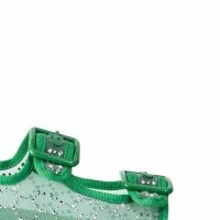 CORTA EMBELLISHED FLAT SANDAL IN GREEN -Sewing Down South shop corta embellished flat sandal in green green 5 5