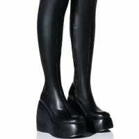 DARCY BLACK WEDGE BOOT