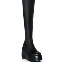 DARCY BLACK WEDGE BOOT -Sewing Down South shop darcy black wedge boot black 3 3