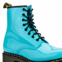 DR. MARTENS 1460 W PATENT LAMPER BOOTS -Sewing Down South shop dr martens 1460 w patent lamper boots blue 5 5 c1