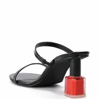 FINISHING TOUCHES NAIL POLISH MULE SANDAL IN BLACK -Sewing Down South shop finishing touches nail polish mule sandal in black black 4 4