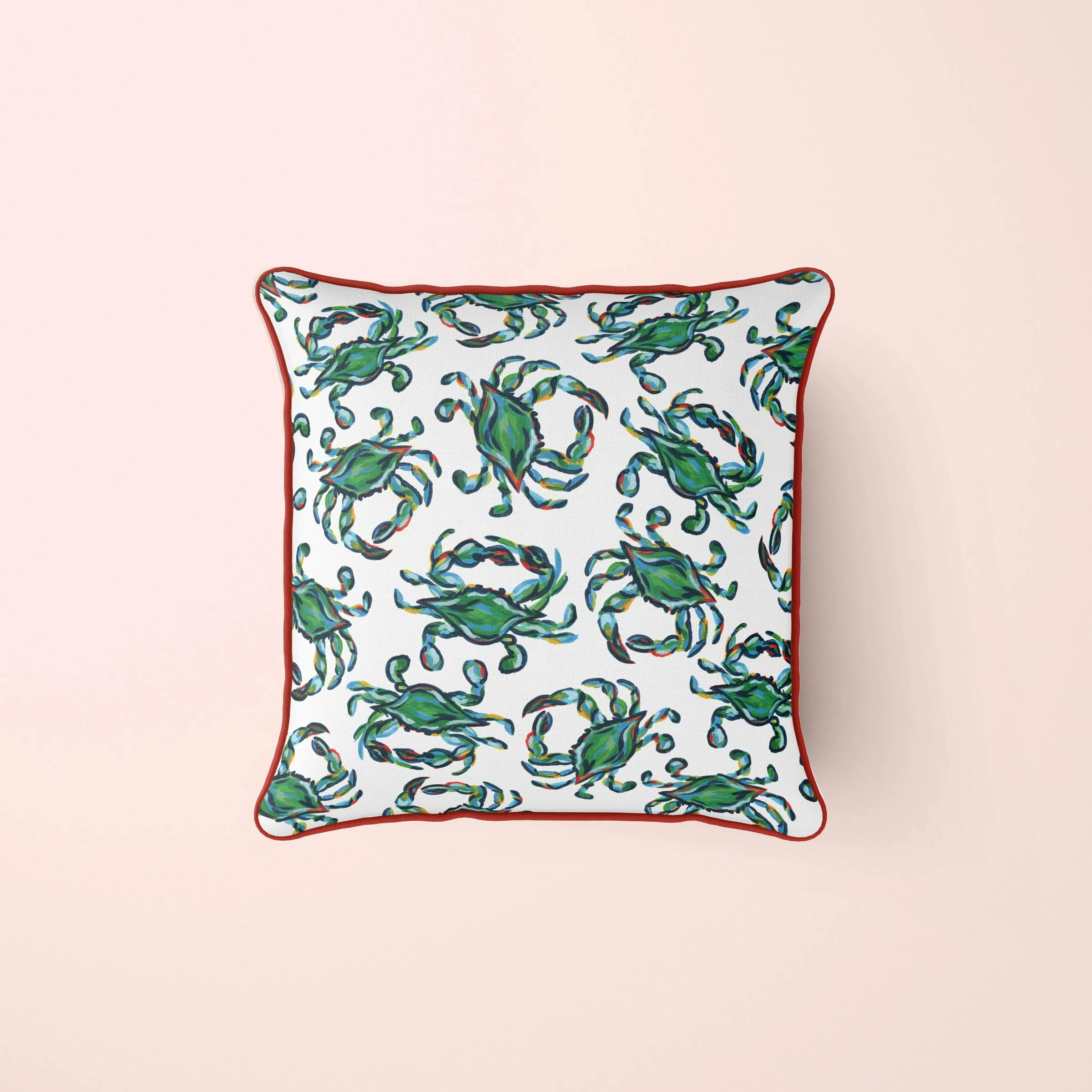 Sewing Down South Crab Craze, Groups Of Green Pillow 1 Sewing Down South Crab Craze, Groups Of Green Pillow