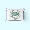 Sewing Down South Outdoor King Crab Lumbar Pillow With Navy