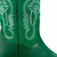 GENUINE LEATHER IGGY METALLIC WESTERN STYLE BELOW THE KNEE BOOT IN GREEN -Sewing Down South shop iggy metallic western style below the knee boot in green green 5 5