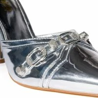ISN'T IT ROMANTIC SILVER METALLIC PUMP -Sewing Down South shop isnt it romantic silver metallic pump silver 5 5