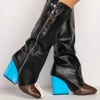 ITS A LOOK MULTI COLORED CHUNKY BOOT -Sewing Down South shop its a look multi colored chunky boot multi 3 3