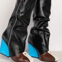 ITS A LOOK MULTI COLORED CHUNKY BOOT -Sewing Down South shop its a look multi colored chunky boot multi 7 7