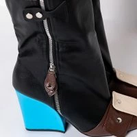 ITS A LOOK MULTI COLORED CHUNKY BOOTIE -Sewing Down South shop its a look multi colored chunky bootie multi 5 5